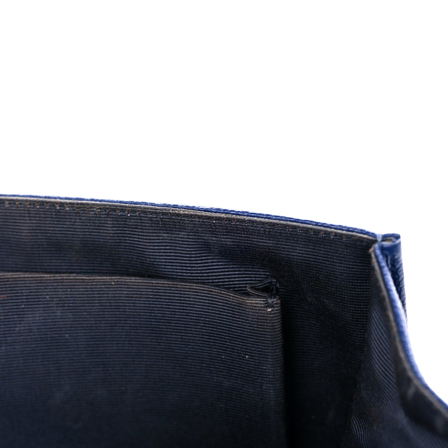 Grained Calfskin Medium Diorama Flap Bag Blue