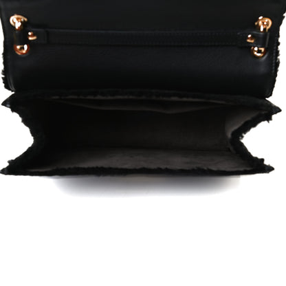 Fendi Velluto Astrakan Vitello Dolce F is Fendi Kan I Shoulder Bag Black 5 of 17
