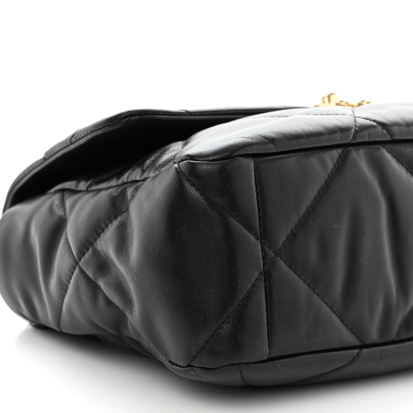 Goatskin Quilted Large Chanel 19 Flap Black