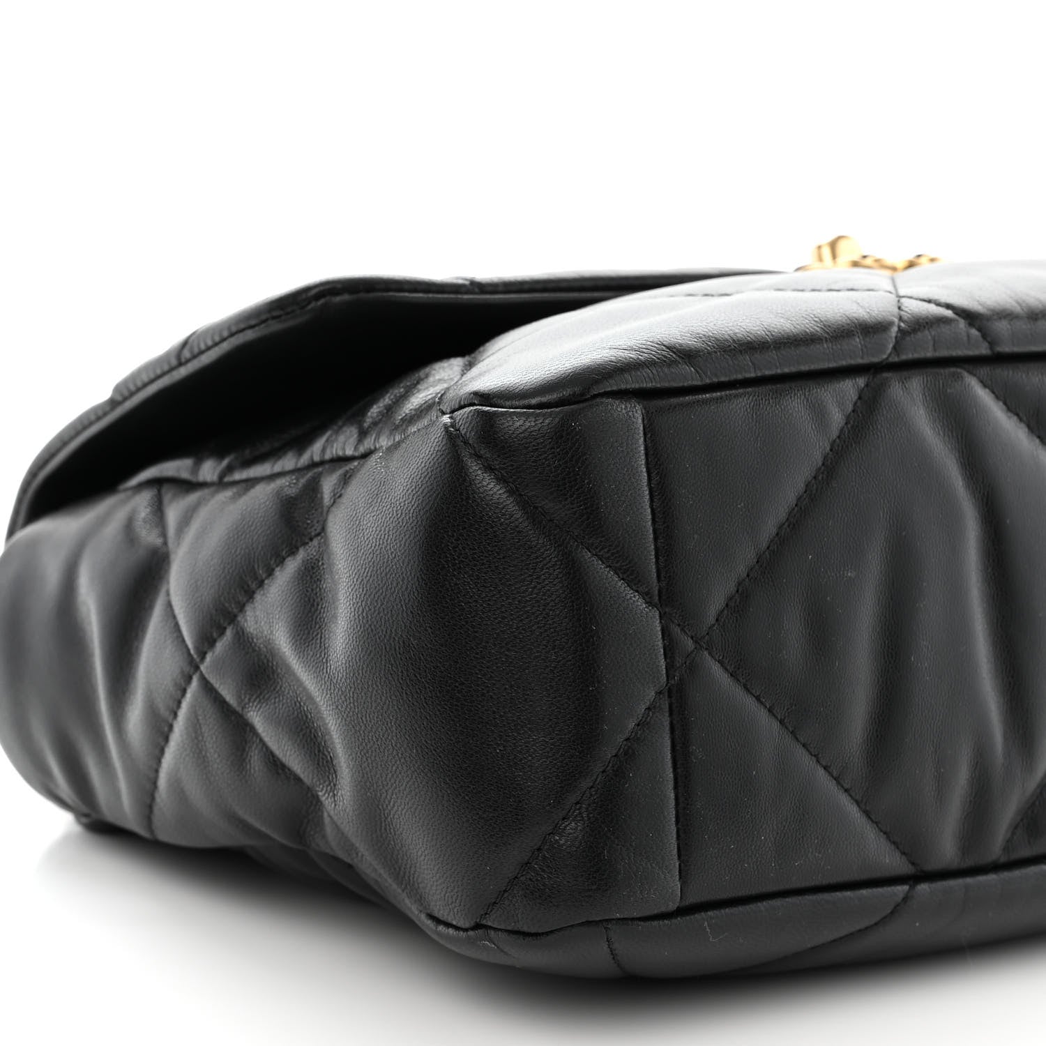 Chanel Goatskin Quilted Large Chanel 19 Flap Black 9 of 10