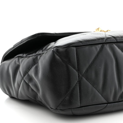 Chanel Goatskin Quilted Large Chanel 19 Flap Black 9 of 10