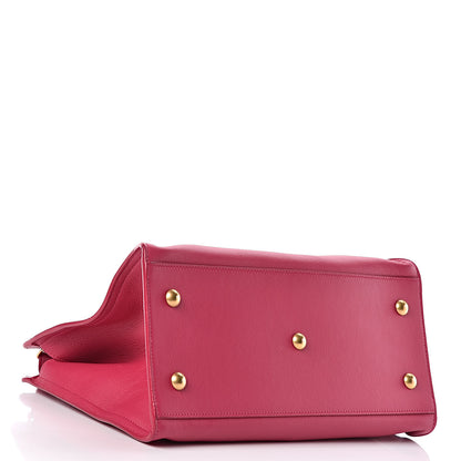 Saint Laurent Calfskin Small Classic Y Cabas Fuchsia 4 of 9
