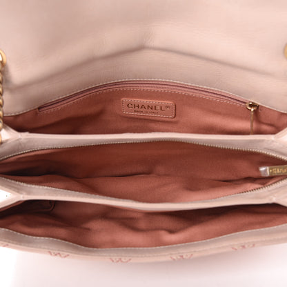 Chanel Calfskin Triple Stitched Medium Flap Pink 5 of 16
