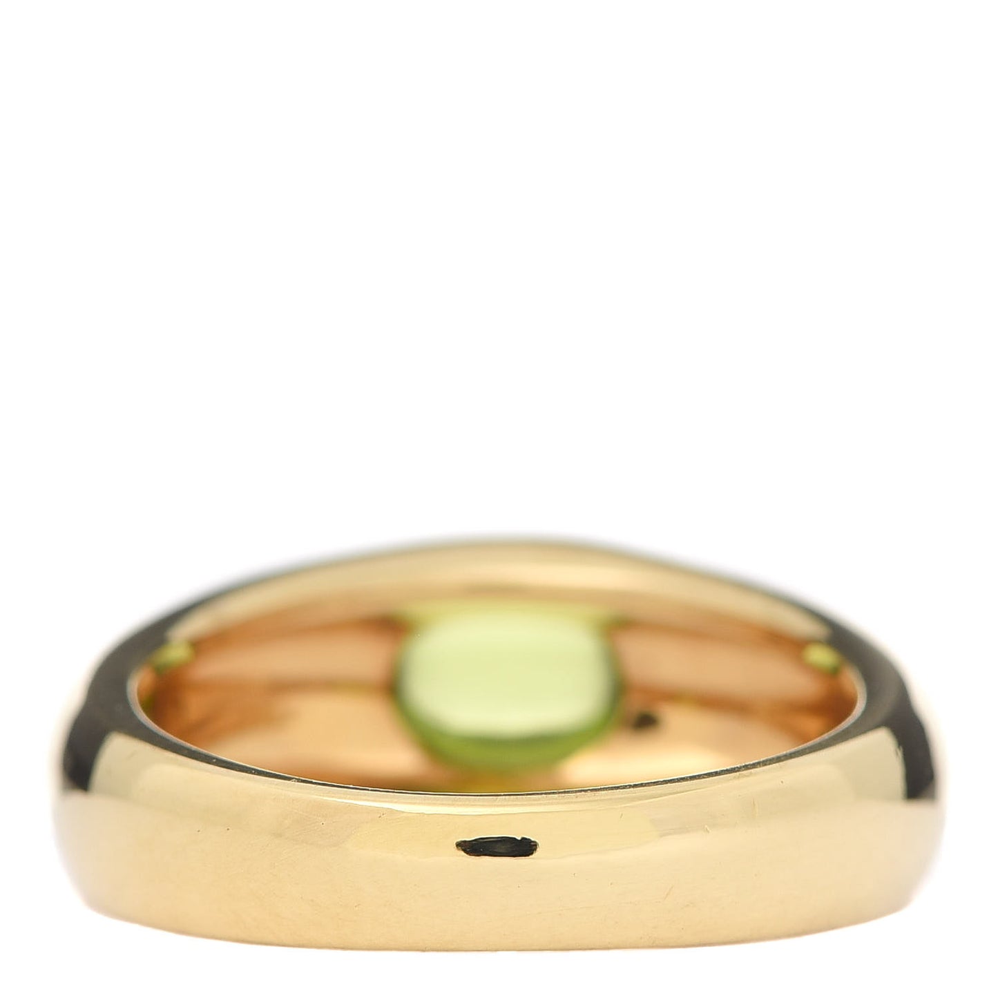 18K Yellow Gold Peridot Ring 56 7.5