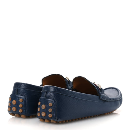 Gucci Road Calfskin Web Mens Horsebit Driver Loafers 9 Maritime 5 of 14