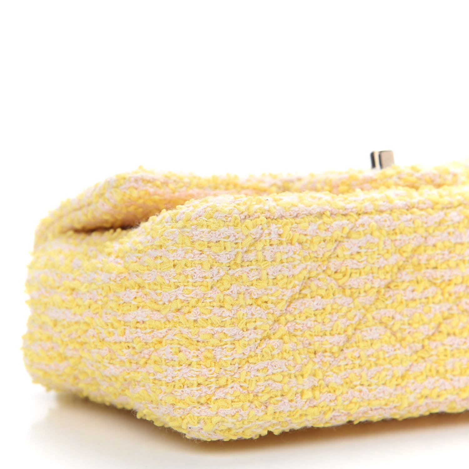 Chanel Tweed Quilted Mini Rectangular Flap Yellow Pink 8 of 11
