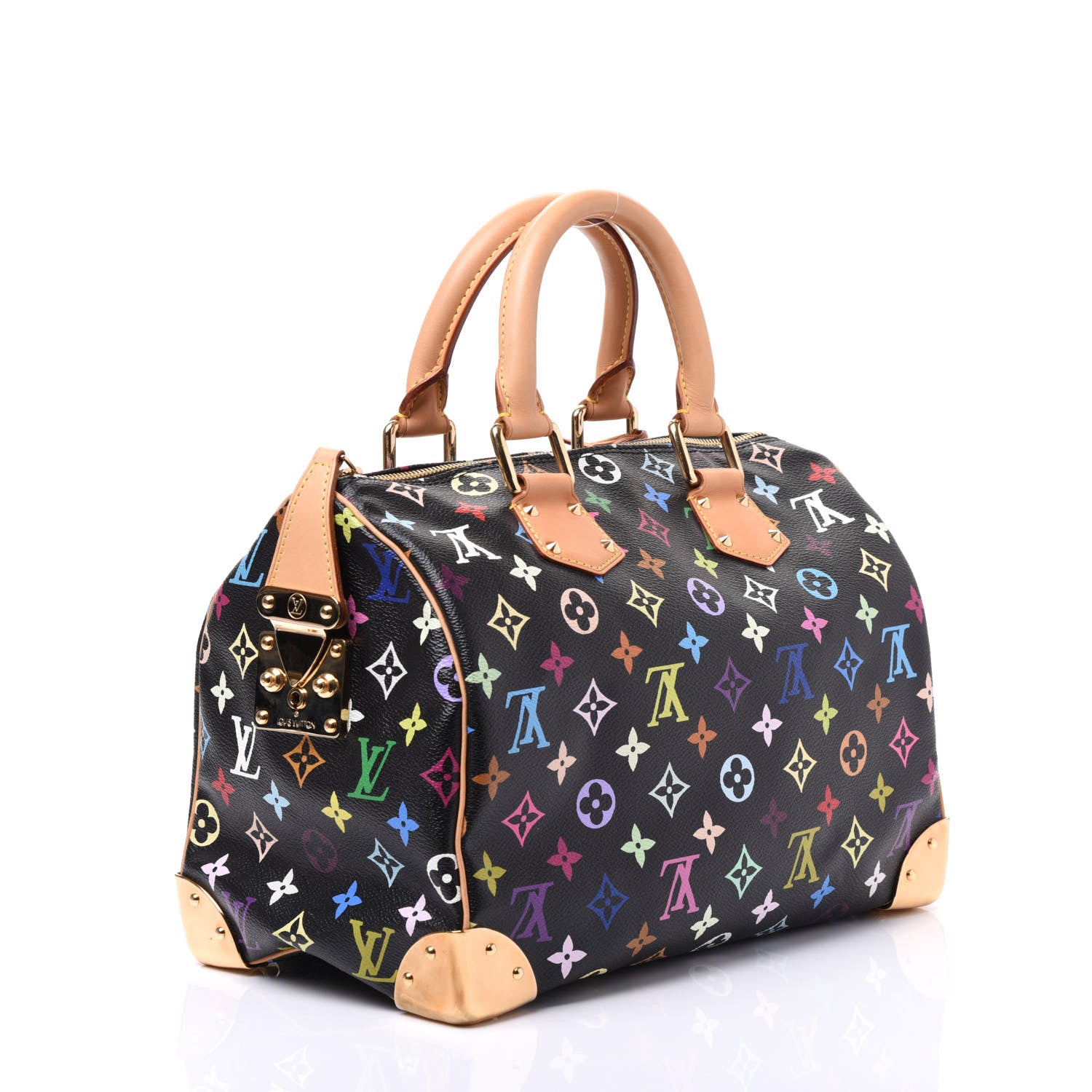 Louis Vuitton Monogram Multicolor Speedy 30 Black 2 of 10