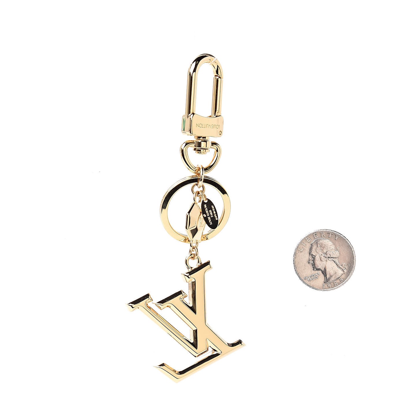 LV Facettes Bag Charm Key Holder Gold
