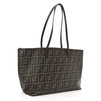 Fendi Zucca Spalmati Medium Roll Tote Tobacco Fuxia 3 of 10