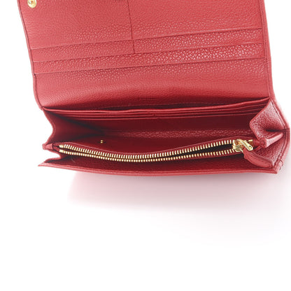 Prada Vitello Daino Continental Flap Wallet Fuoco 5 of 9