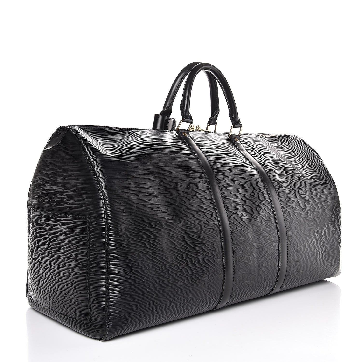 Louis Vuitton Epi Keepall 55 Black 3 of 15