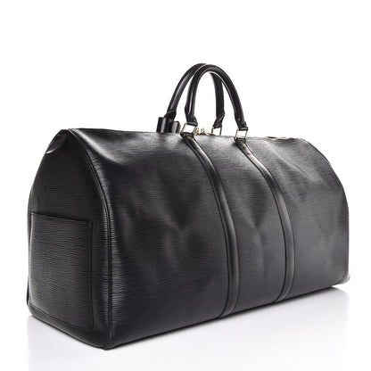 Louis Vuitton Epi Keepall 55 Black 3 of 15