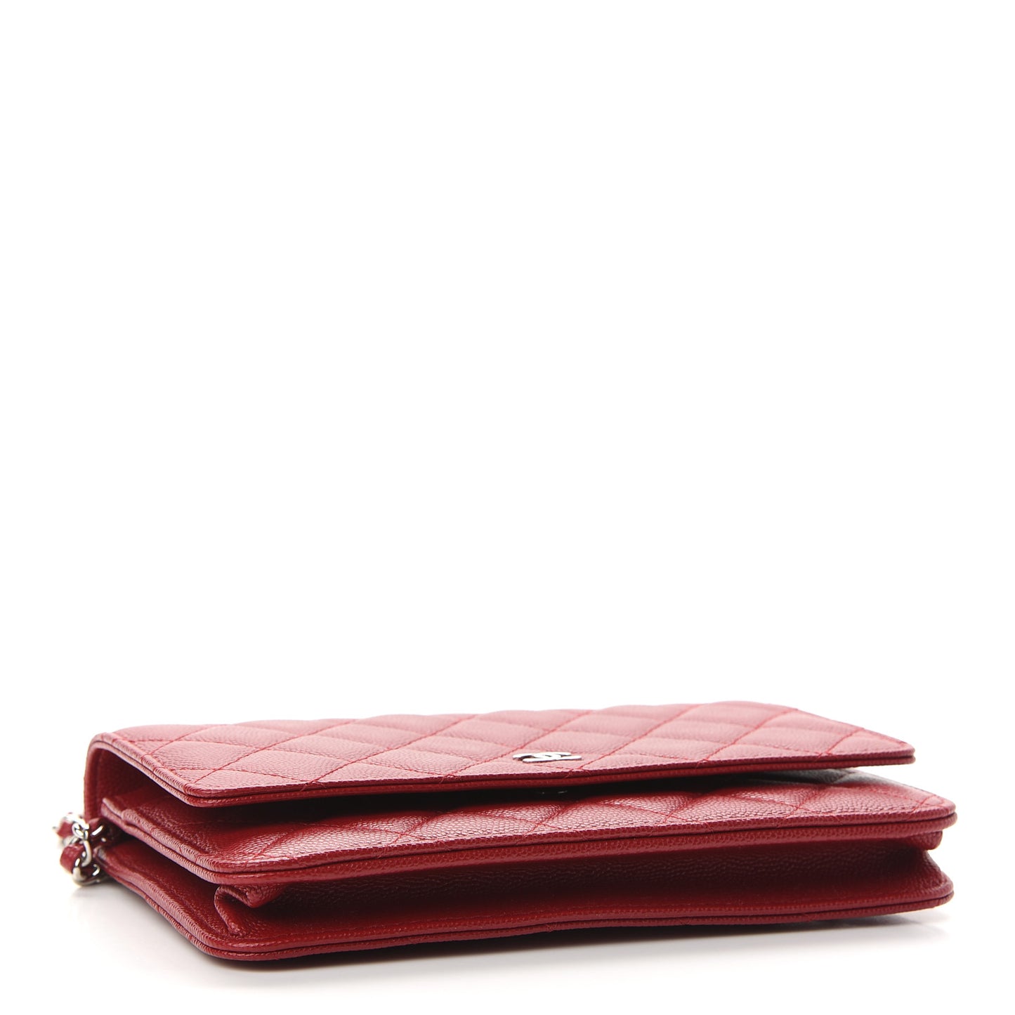 Caviar Quilted Wallet On Chain WOC Red