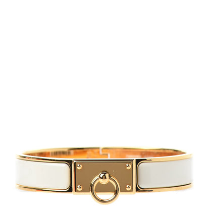 Hermes Enamel Clic Anneau Bracelet PM Craie 1 of 5