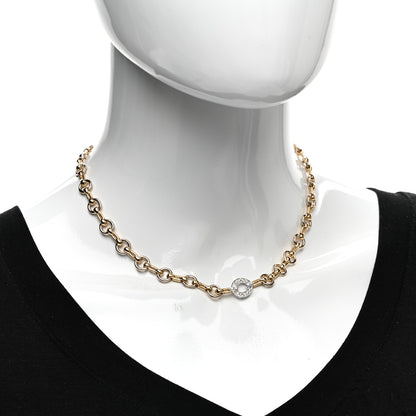 Cartier 18K Yellow White Gold Diamond Link Necklace 2 of 4