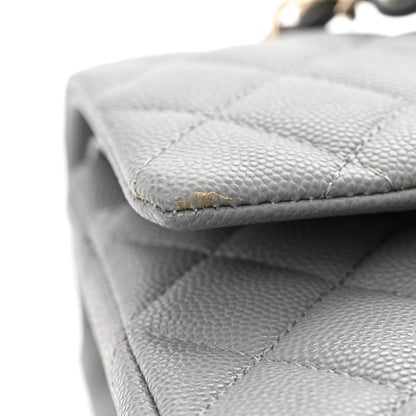 Chanel Caviar Quilted Medium Double Flap Grey 11 of 12