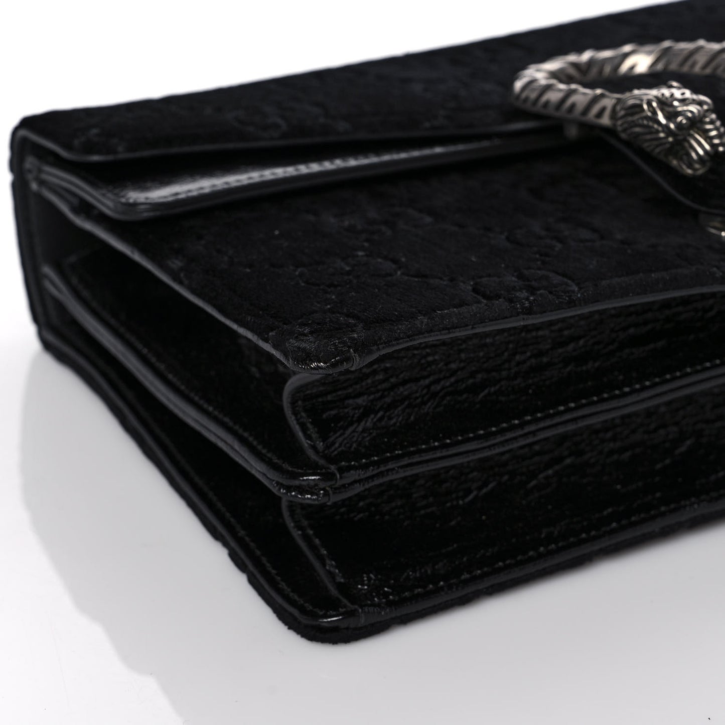 Velvet GG Monogram Small Dionysus Shoulder Bag Black