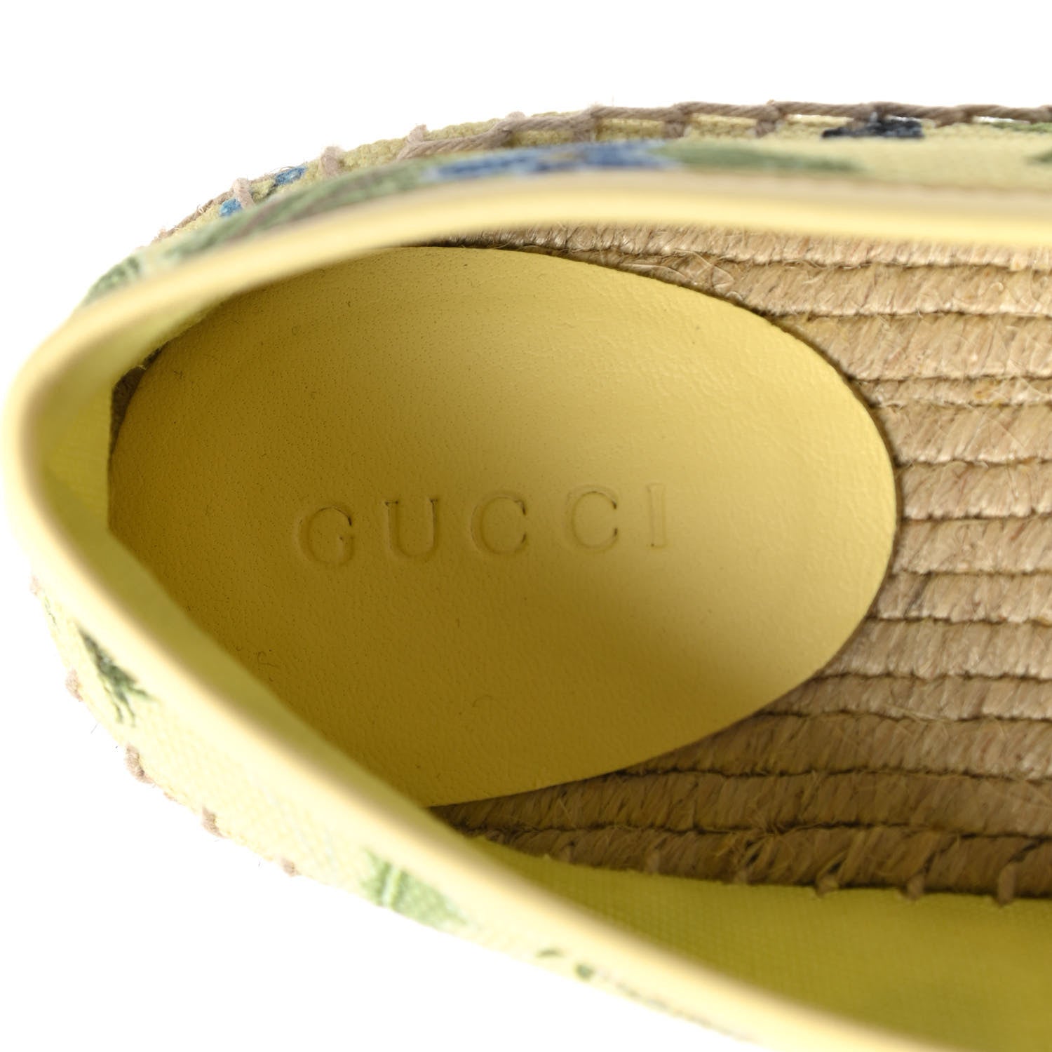 Gucci Canvas Flora Print Espadrilles 36.5 Yellow Multicolor 7 of 10