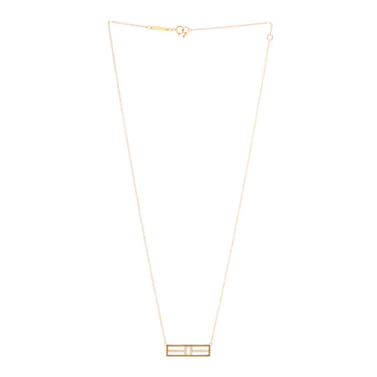 Tiffany 18K Yellow Gold Diamond Tiffany T Two Open Horizontal Bar Pendant 3 of 7