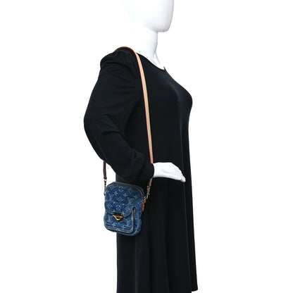 Louis Vuitton Monogram Denim Camera Bag Blue 3 of 8