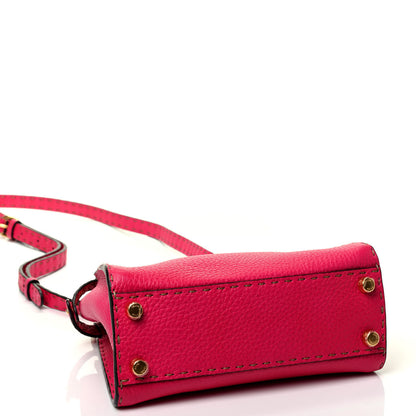 Fendi Cuoio Romano Selleria Mini Peekaboo Iconic Satchel Fuxia 3 of 4
