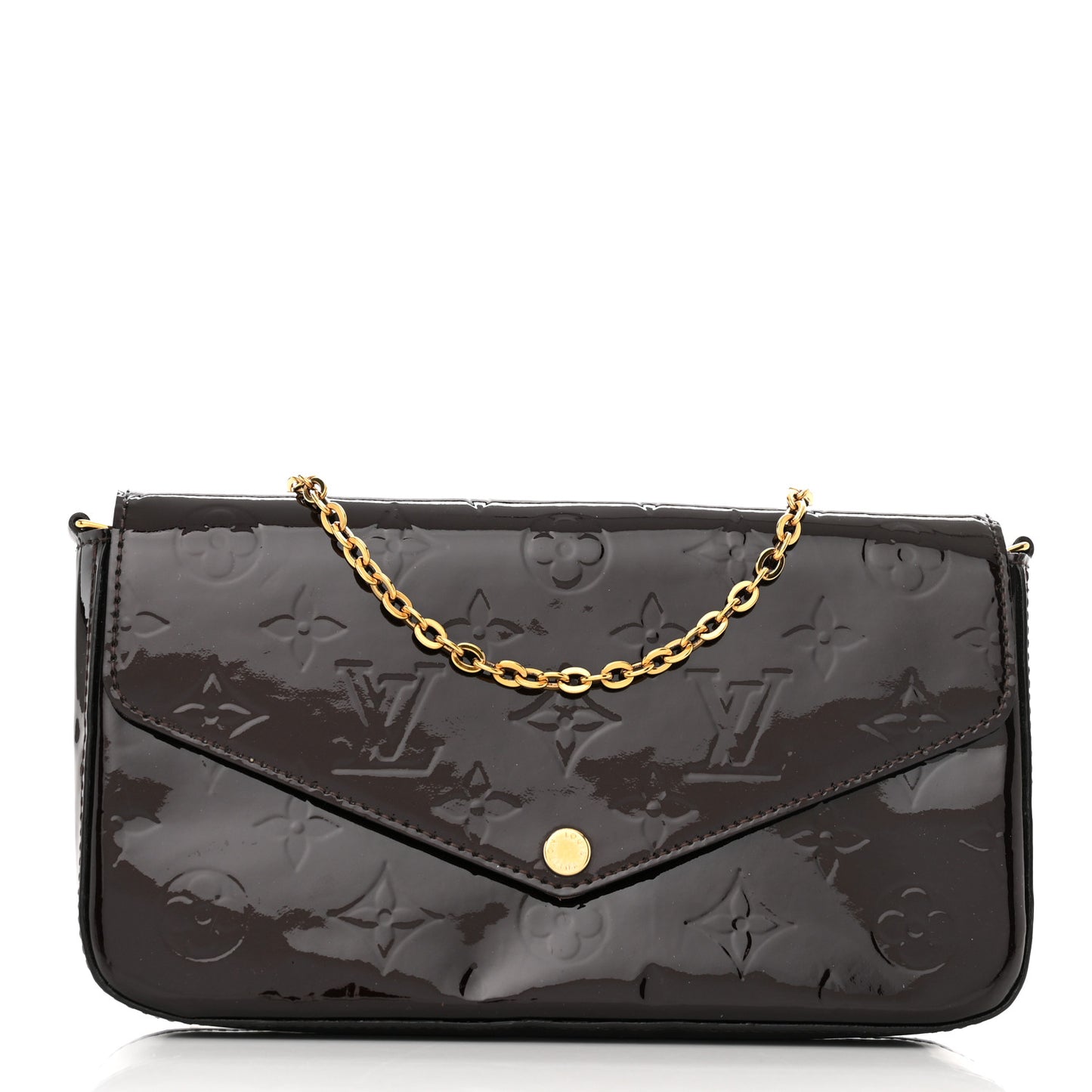 Vernis Pochette Felicie Chain Wallet Amarante
