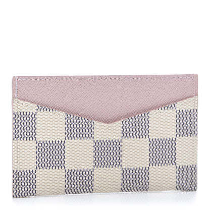 Louis Vuitton Damier Azur Daily Card Holder Rose Ballerine 3 of 9
