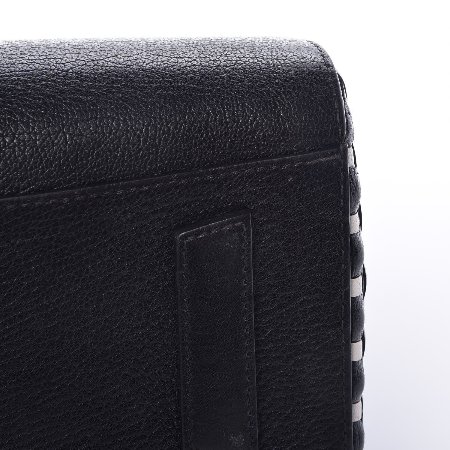 Givenchy Sugar Goatskin Woven Small Antigona Black White 11 of 14