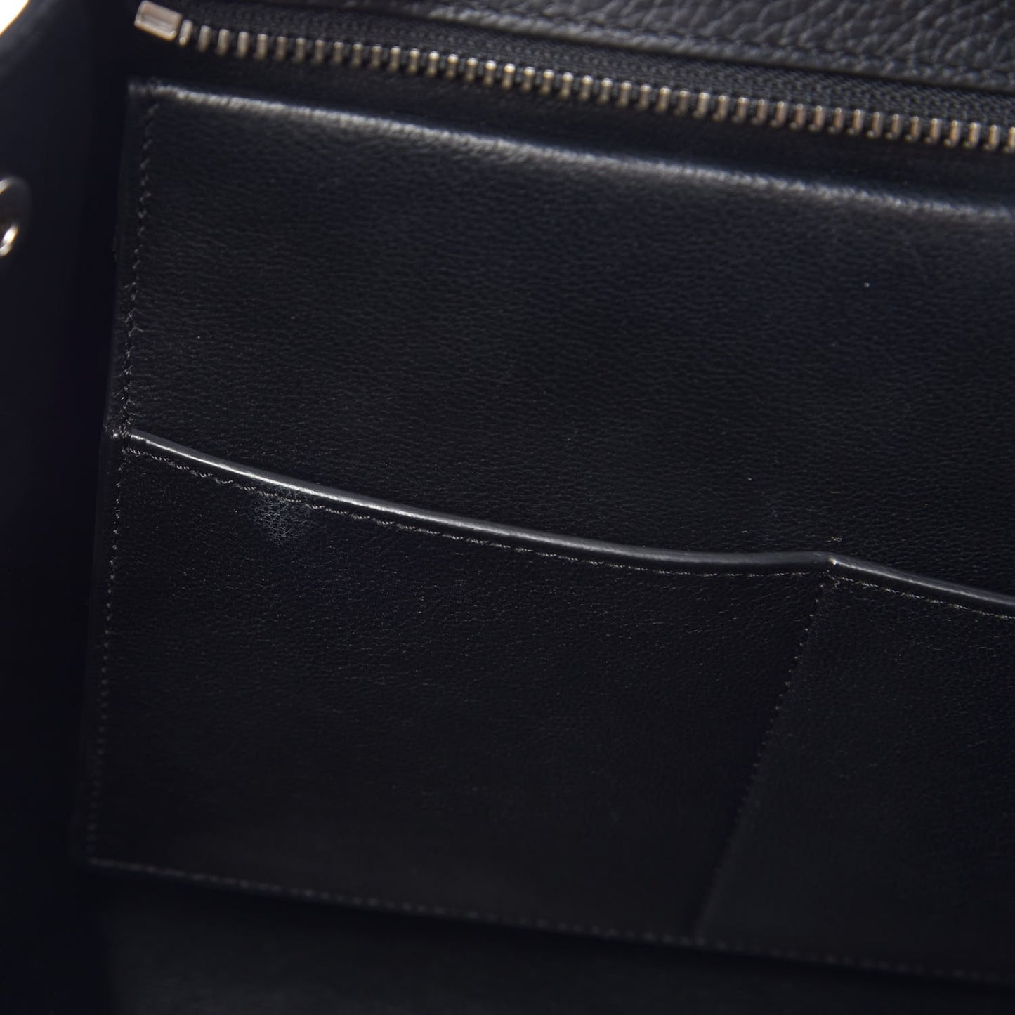 Drummed Calfskin Suede Small Trapeze Black