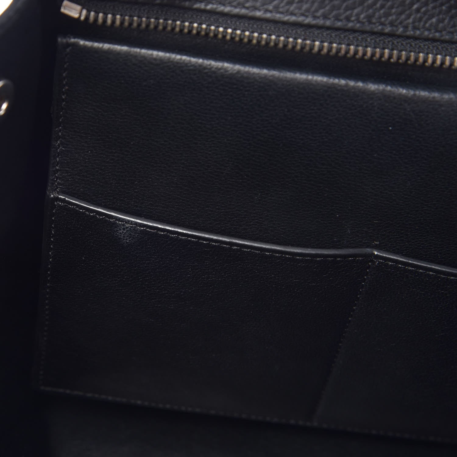 Celine Drummed Calfskin Suede Small Trapeze Black 9 of 16