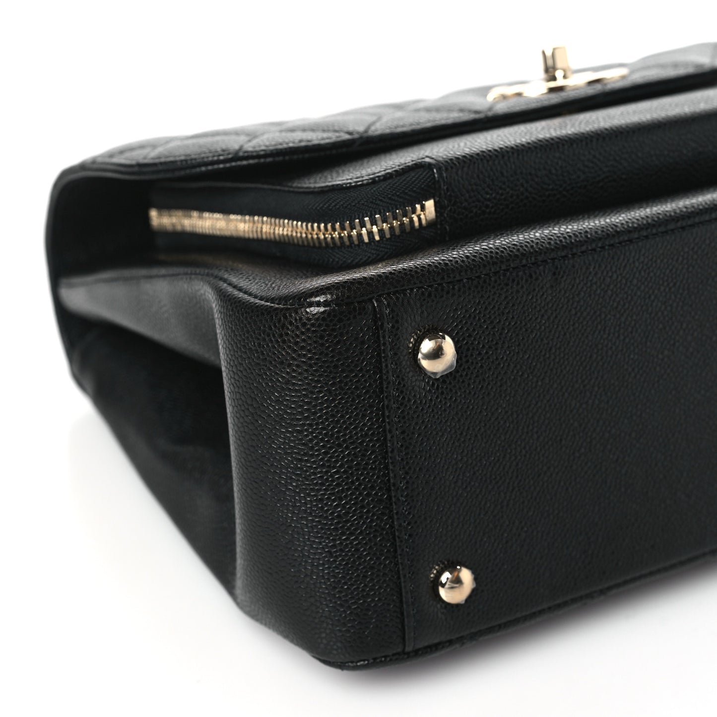 Caviar Quilted Large Business Affinity Flap Black