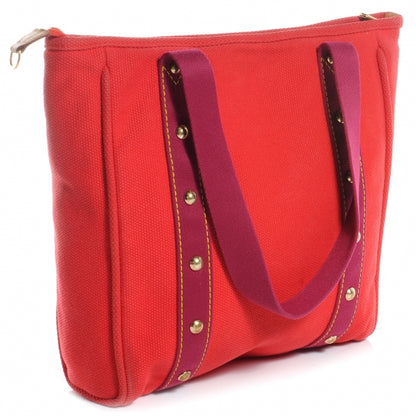 Louis Vuitton Toile Antigua Cabas MM Red Pink 3 of 7