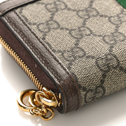 Gucci GG Supreme Monogram Web Ophidia Zip Around Wallet Brown 7 of 8