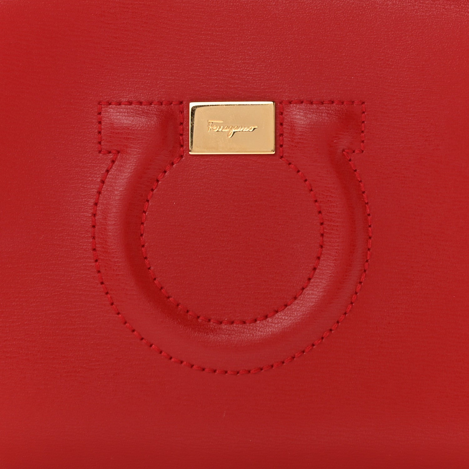 Salvatore Ferragamo Calfskin City Goncho Crossbody Camera Bag Red 9 of 10