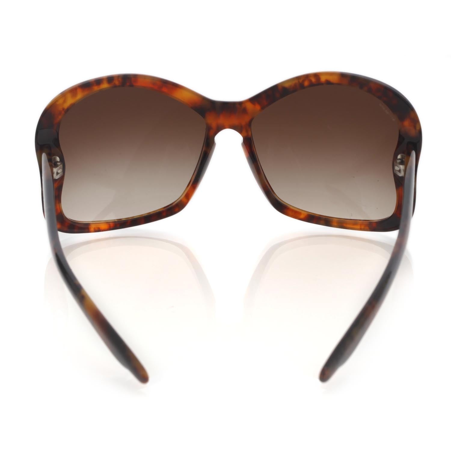 Prada Tortoise Shell Butterfly Sunglasses SPR 18I 3 of 9