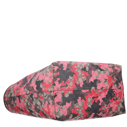Gucci GG Supreme Monogram Camouflage Tote  Pink Red 4 of 10
