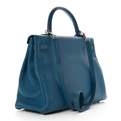 Hermes Togo Kelly Retourne 35 Bleu de Galice 3 of 12