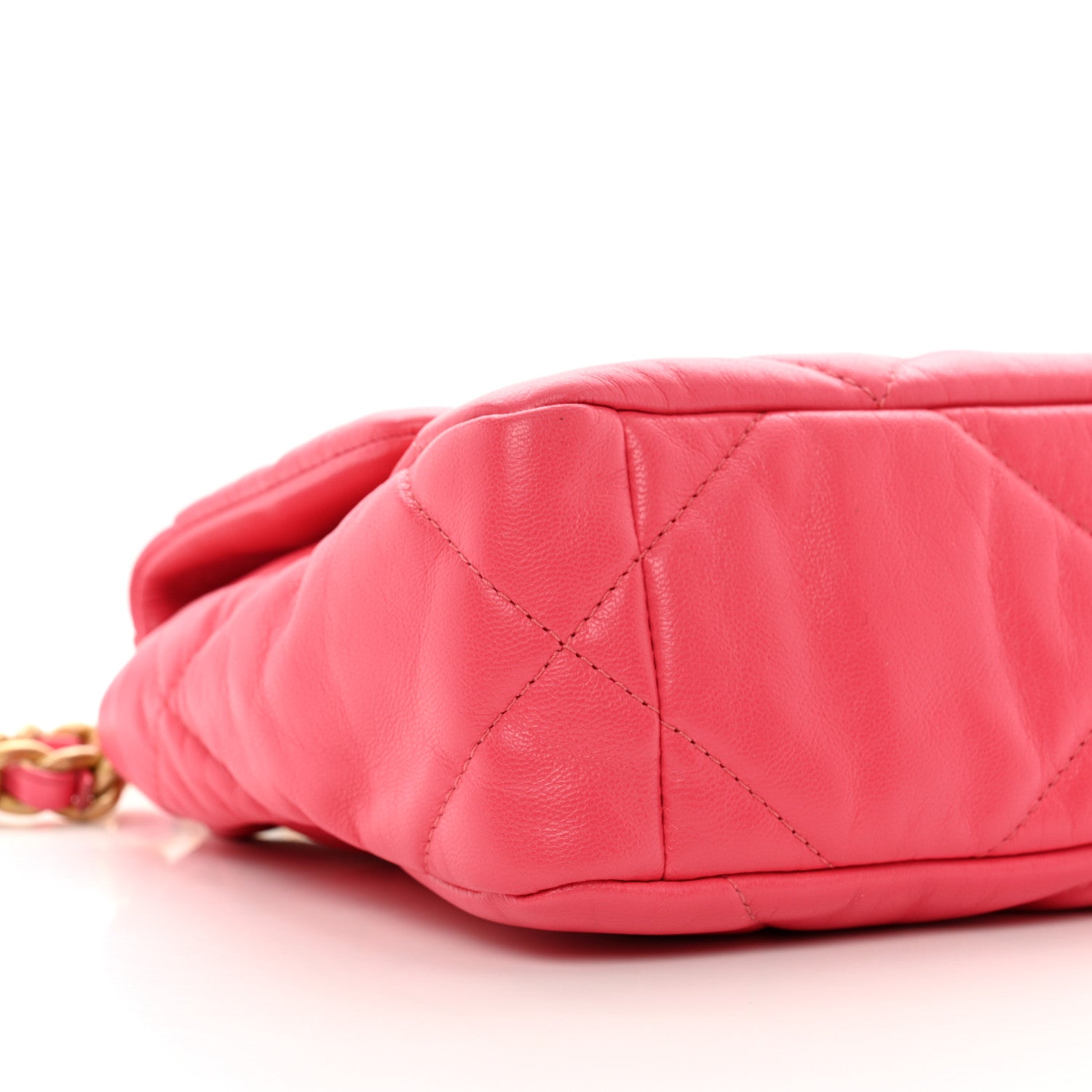Chanel Goatskin Quilted Medium Chanel 19 Flap Pink 9 of 10