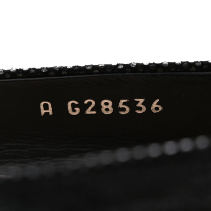 Chanel Fantasy Goatskin Patent Calfskin Crystal Cap Toe CC Ballerina Flats 39 Black 10 of 14