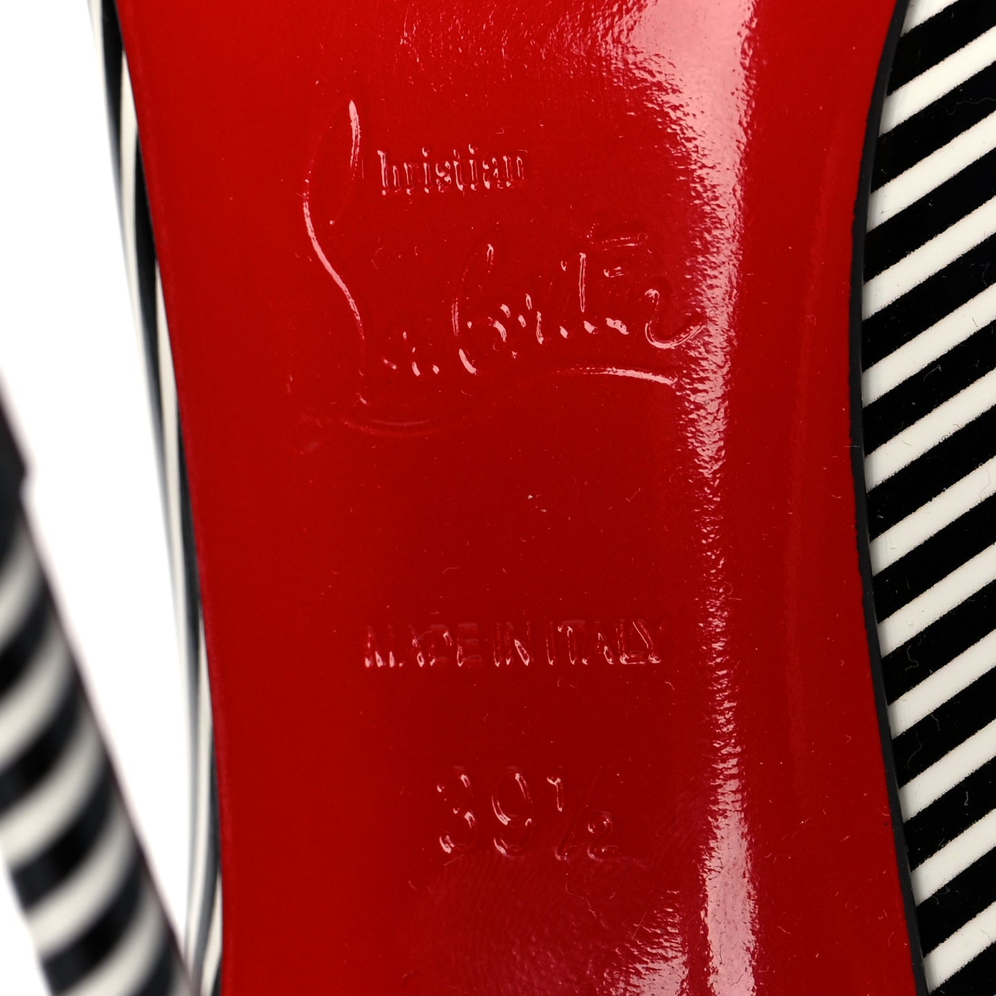 Patent Stripes Decollete 554 100 Pumps 39.5 Black White