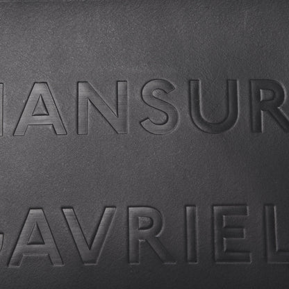 Mansur Gavriel Calfskin Logo Debossed Bag Black 9 of 10