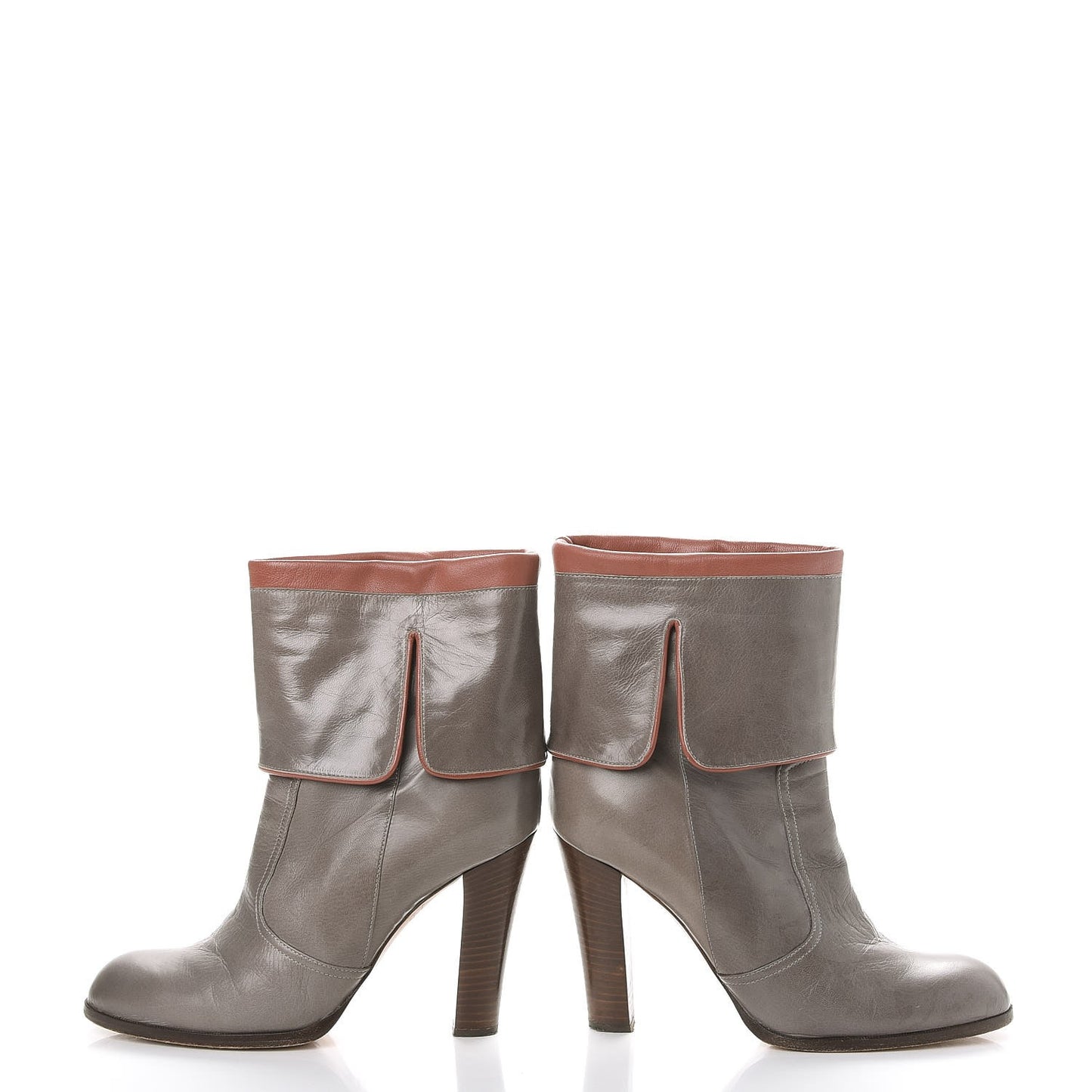 Sheepskin Fold Over Ankle Boots 39 Grey