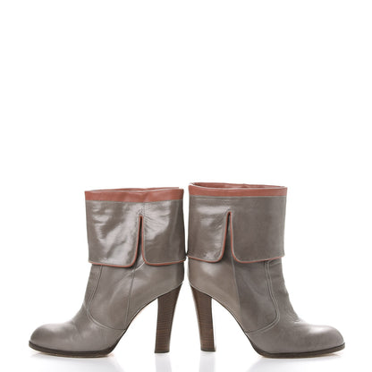 Chloe Sheepskin Fold Over Ankle Boots 39 Grey 6 of 12