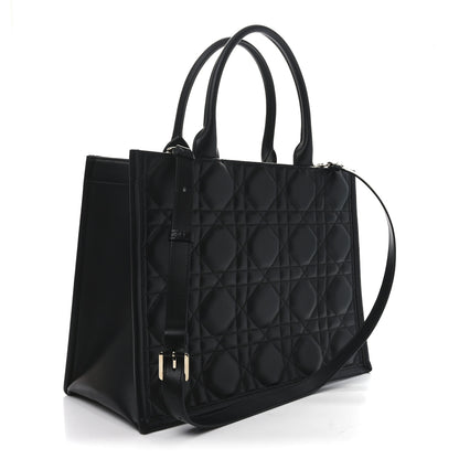 Christian Dior Calfskin Macro Cannage Medium Book Tote Black 3 of 9