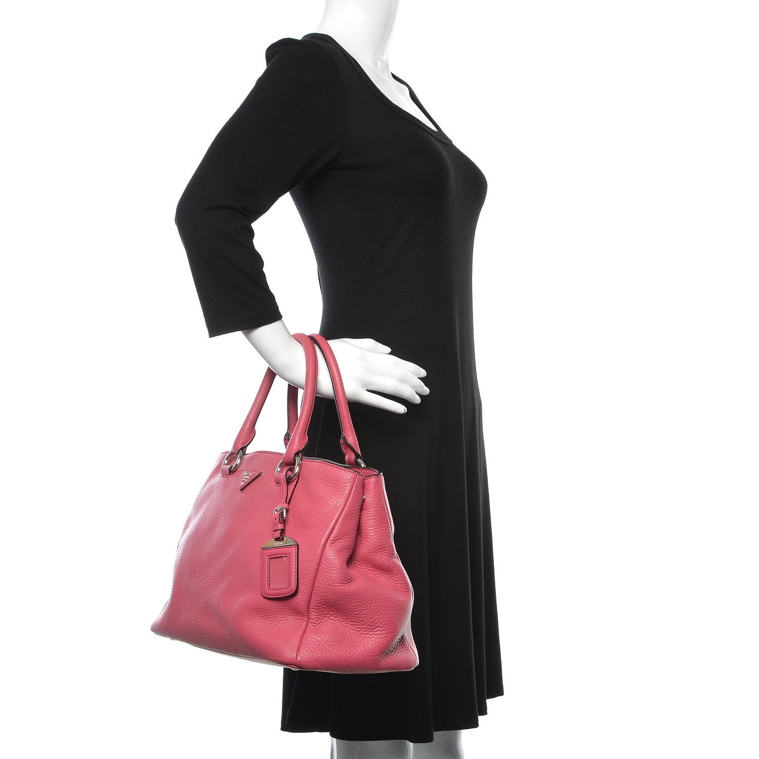 Prada Vitello Daino Tote Peonia 3 of 11