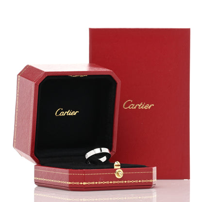 Cartier 18K White Gold Diamond 4mm LOVE Wedding Band Ring 56 7.5 4 of 4
