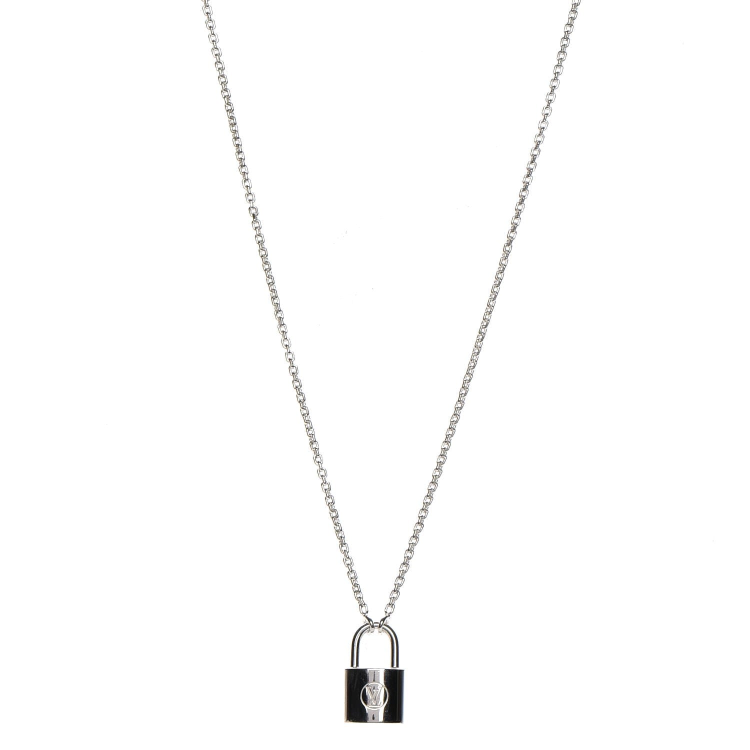 Louis Vuitton Sterling Silver Lockit Necklace 1 of 6