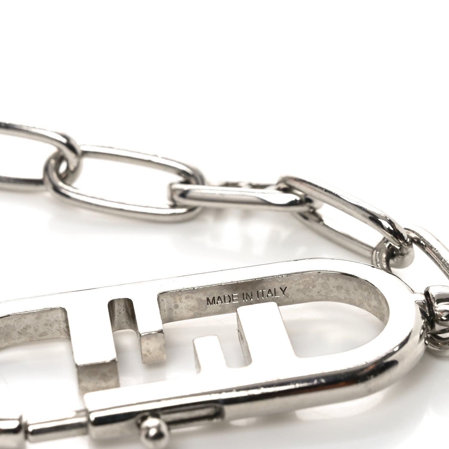Fendi Metal O'Lock Strap You Silver 3 of 3