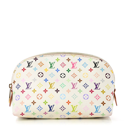 Louis Vuitton Monogram Multicolor Cosmetic Pouch White Litchi 1 of 8