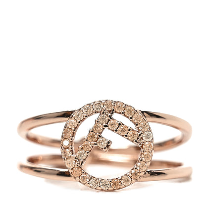 Fendi Metal Crystal F is Fendi Ring L Rose Gold 1 of 5